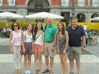 Teresa and her parents guide us through Madrid.